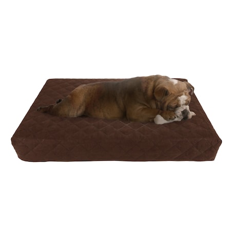 Pet Adobe Waterproof Memory Foam Pet Bed for Indoor/Outdoor Water Resistant and Washable Cover 30 in x 21 in Brown 491095HTG